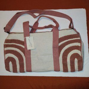 NWT Universal Thread ( 20 x 10 x7 ) Large, Beige & Burnt Orange Canvas Tote